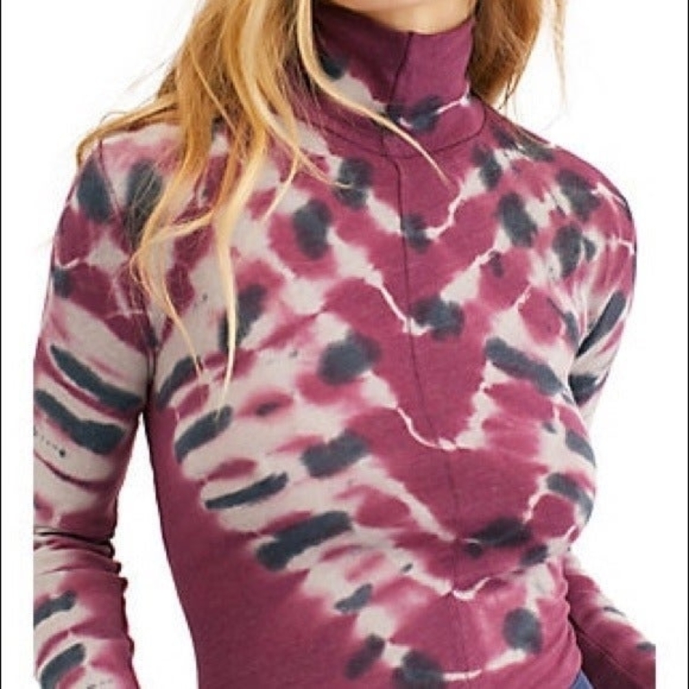 We The Free Purple Tie-Dye Top